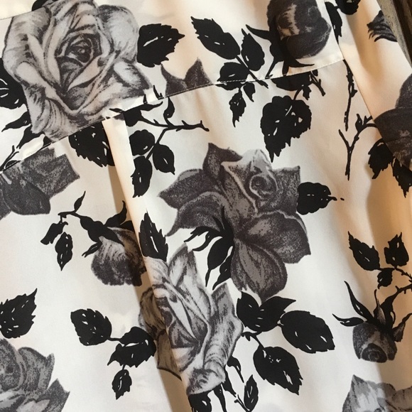 TALBOTS Rose Print Blouse - Picture 5 of 8